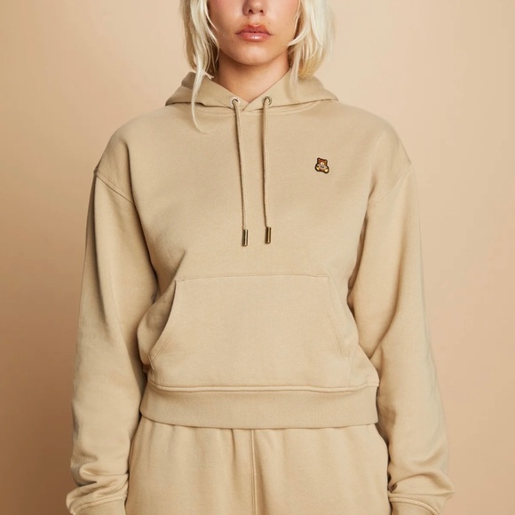 NWT Teddy Fresh Women’s Classic Hoodie in Khaki - Picture 2 of 5